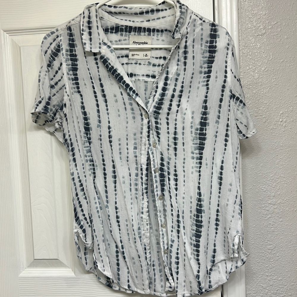 Button down tie dye shirt